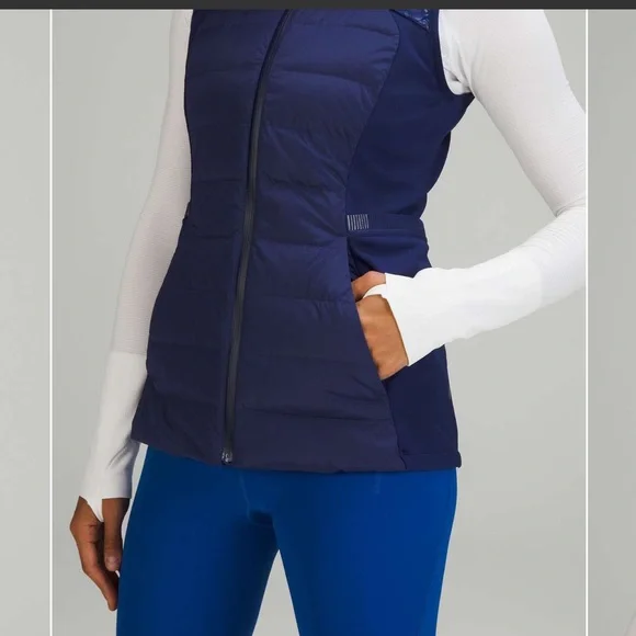 Lululemon Down for It All Vest Shine Night Sea size 12 - Picture 2 of 12